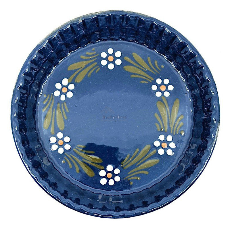 Plat à Tourte 20 cm Bleu de Soufflenheim Marguerite
