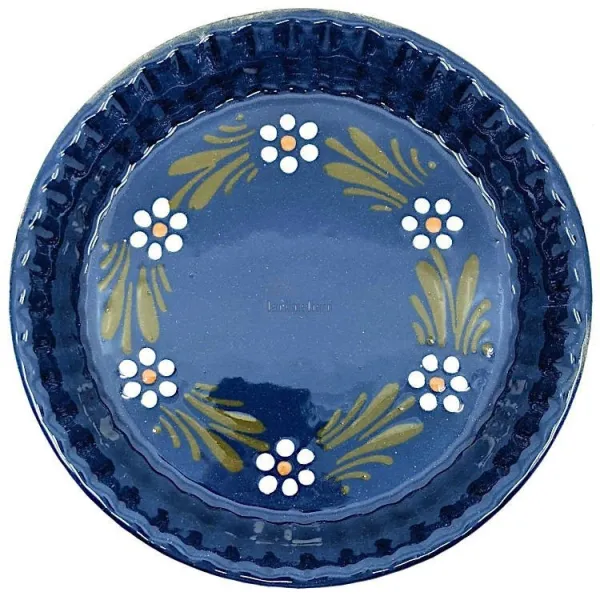 Pie dish 20 cm Bleu de Soufflenheim Daisy