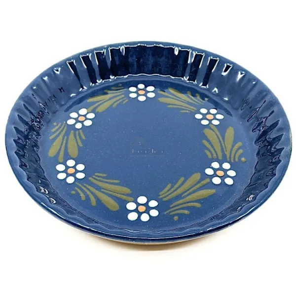 Kuchenform 20 cm Bleu de Soufflenheim Gänseblümchen