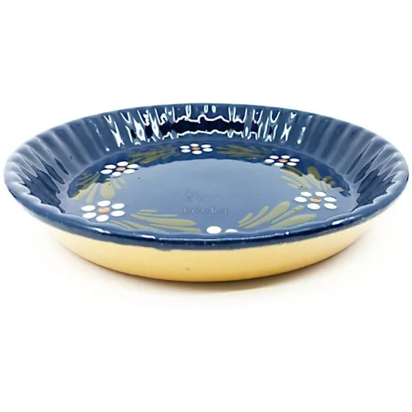 Plat à Tourte 20 cm Bleu de Soufflenheim Marguerite