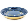 Plat à Tourte 20 cm Bleu de Soufflenheim Marguerite