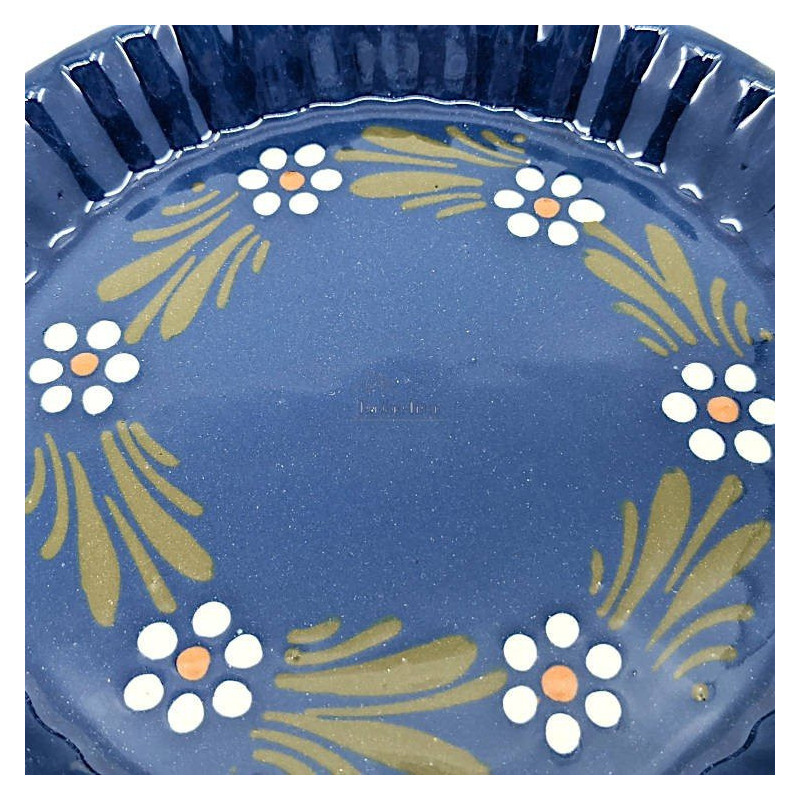 Plat à Tourte 20 cm Bleu de Soufflenheim Marguerite