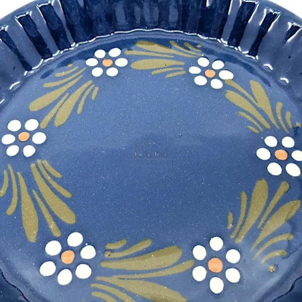 Plat à Tourte 20 cm Bleu de Soufflenheim Marguerite