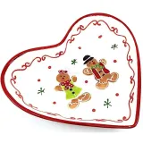 Ceramic Gingerbread Manneles Heart Dish