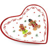 Ceramic Gingerbread Manneles Heart Dish