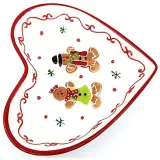 Ceramic Gingerbread Manneles Heart Dish