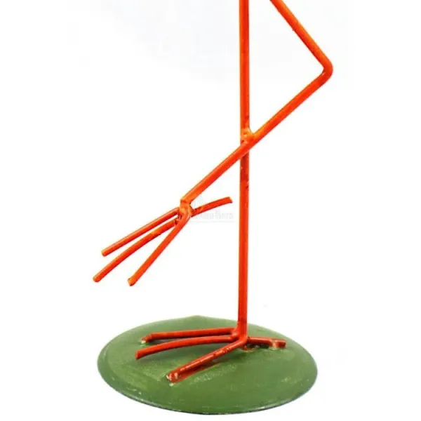 Cigogne décorative en résine et métal 35 cm