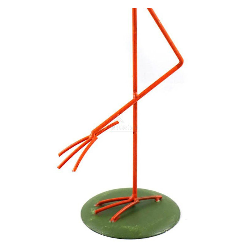 Dekorativer Storch in Harz und Metall 43 cm