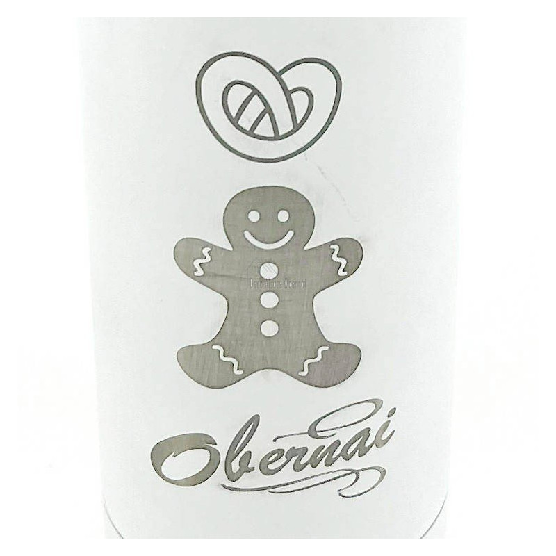 Obernai Gingerbread and Pretzel White Insulated Steel Bottle