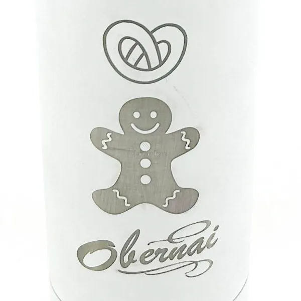 Obernai Gingerbread and Pretzel White Insulated Steel Bottle