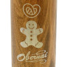 Wooden effect insulated steel bottle with Gingerbread and Pretzel design Obernai