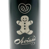 Black Steel Bottle with Gingerbread and Pretzel Design Obernai