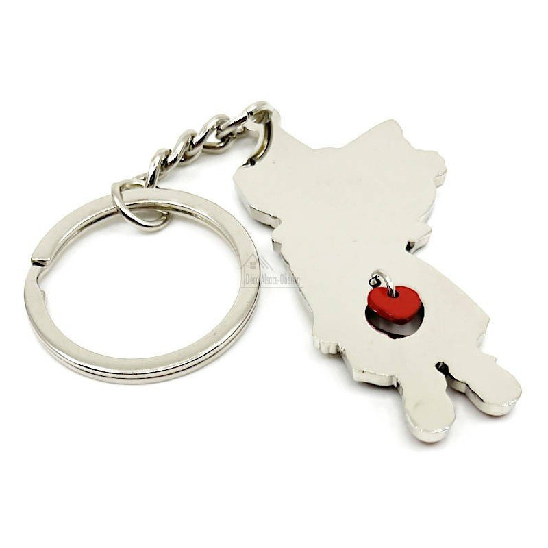 Alsatian Keyring with Turning Heart