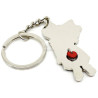 Alsatian Keyring with Turning Heart