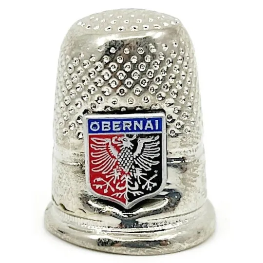 Dé à Coudre de Collection en Métal Ecusson d'Obernai