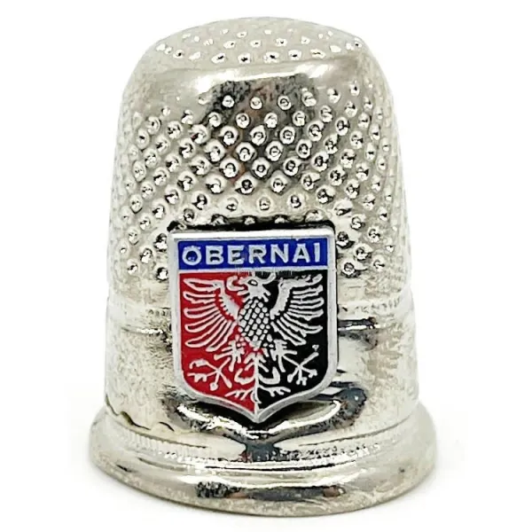 Dé à Coudre de Collection en Métal Ecusson d'Obernai