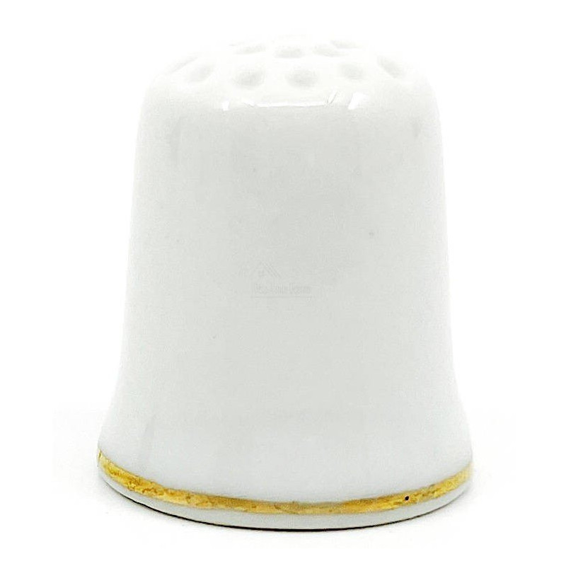 Ceramic thimble with Alsace stork design