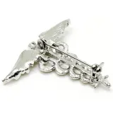 Silver Caduceus Fantasy Brooch