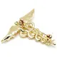 Broche Fantaisie Caducée doré en métal