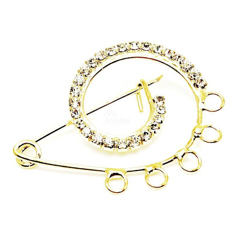 Broche Fantaisie dorée forme d'Escargot