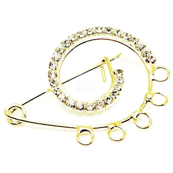 Broche Fantaisie dorée forme d'Escargot