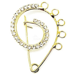 Broche Fantaisie dorée forme d'Escargot