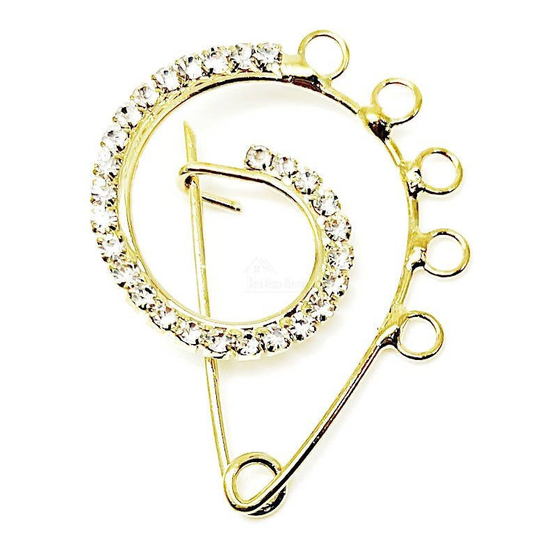 Broche Fantaisie dorée forme d'Escargot