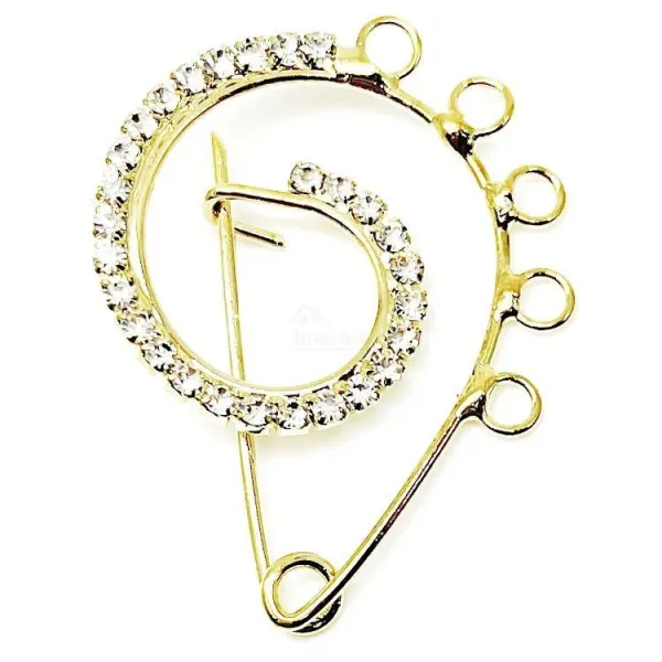 Broche Fantaisie dorée forme d'Escargot
