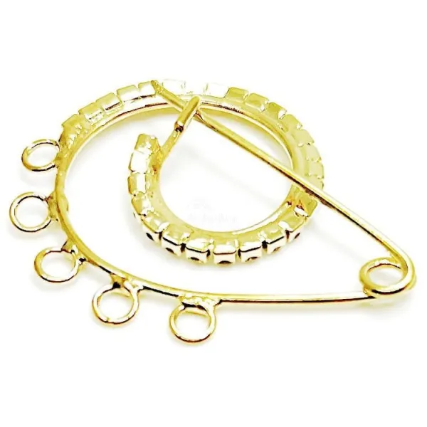 Gold-plated Snail Brooch