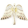 Gold Fantasy Women's Angel Wings Brooch and Strass