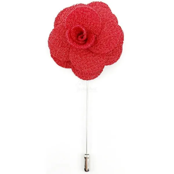 Fantasiebrosche Rose aus Stoff mit Metallstift