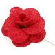 Broche Fantaisie Rose en tissus avec tige métal