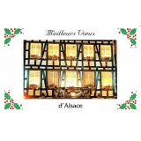 6 Cartes de Voeux d'Alsace Mignonnettes avec Enveloppes