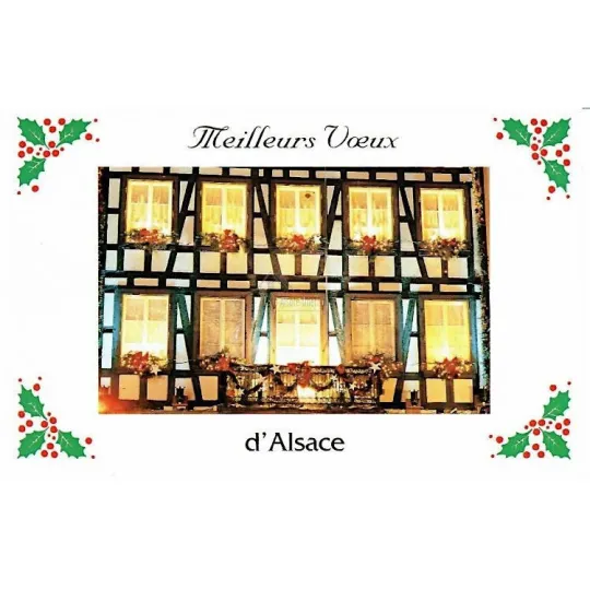 6 Cartes de Voeux d'Alsace Mignonnettes avec Enveloppes