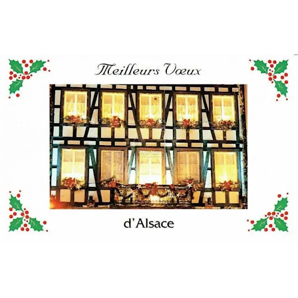 6 Cartes de Voeux d'Alsace Mignonnettes avec Enveloppes