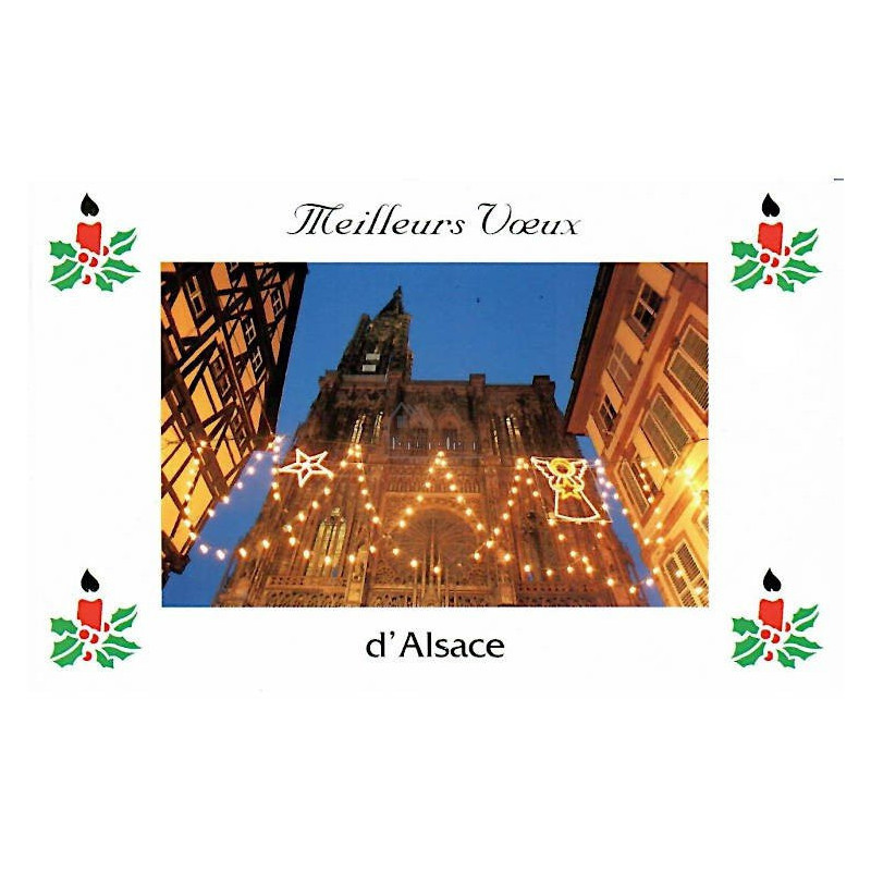 6 Cartes de Voeux d'Alsace Mignonnettes avec Enveloppes