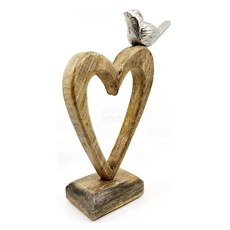 Heart of Alsace in Mango Wood with Perched Bird
