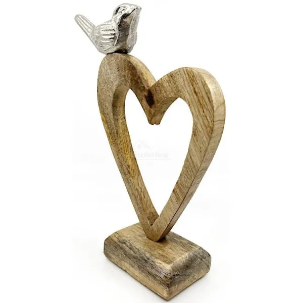 Heart of Alsace in Mango Wood with Perched Bird