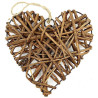 Coeur d'Alsace en Osier et métal 20 cm