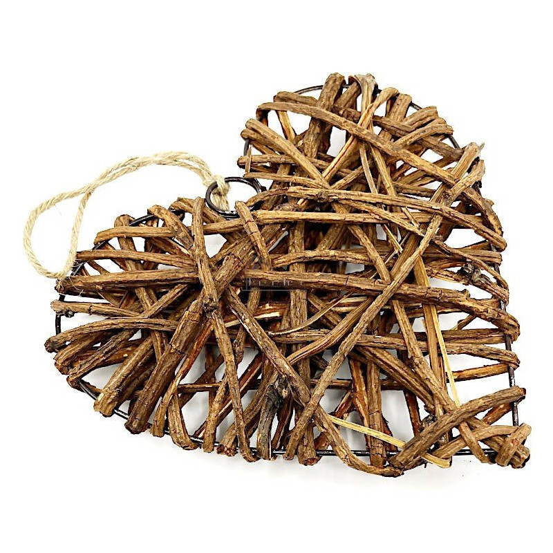 Coeur d'Alsace en Osier et métal 20 cm