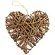 Coeur d'Alsace en Osier et métal 20 cm