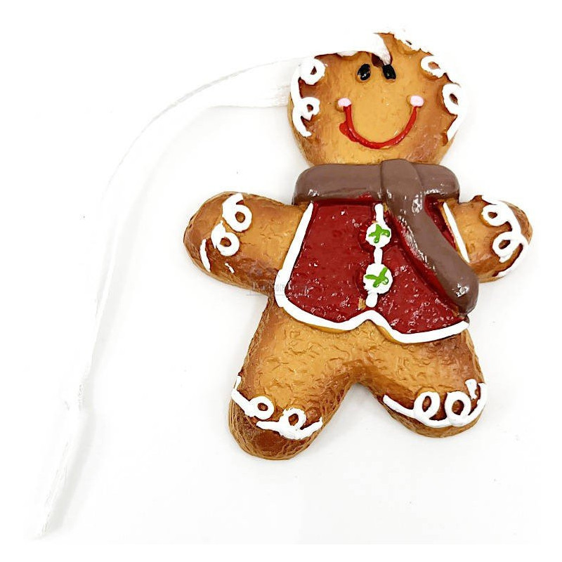Small Biscuit Mannele Hanging lamp with Gingerbread decoration in resin