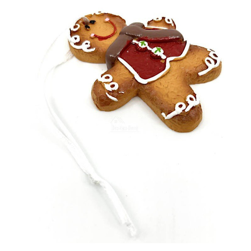 Small Biscuit Mannele Hanging lamp with Gingerbread decoration in resin