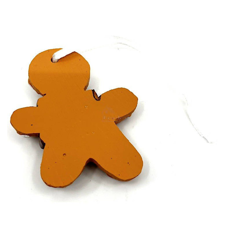 Suspension petit Biscuit Mannele décor Pain d'Épices en résine
