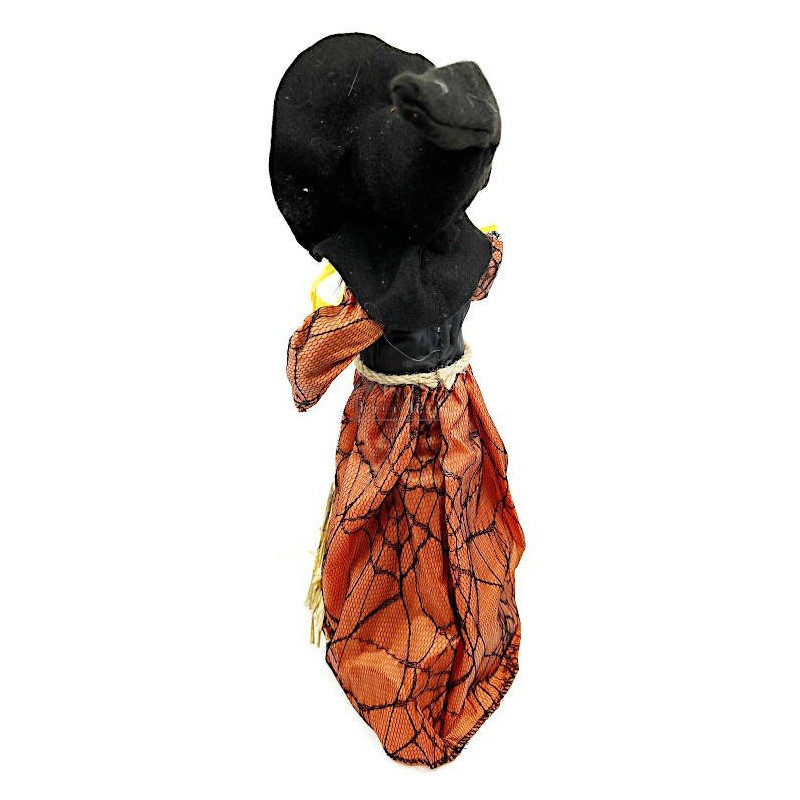 Alsatian witch standing with ochre satin dress 36 cm