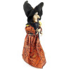Alsatian witch standing with ochre satin dress 36 cm
