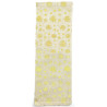 Ecru fabric bottle bag with decorations and ribbon