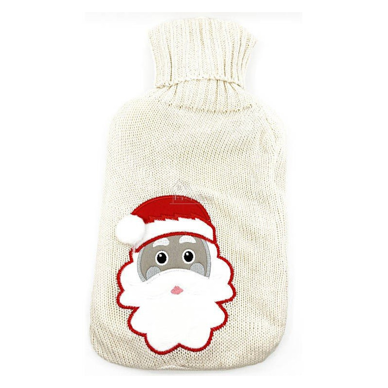 Father Christmas embroidered knitted water bottle