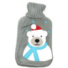 Bear embroidered grey knitted waterbath