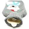 Bear embroidered grey knitted waterbath